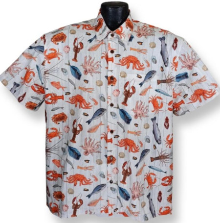 Seafood and Shellfish Hawaiian Shirt